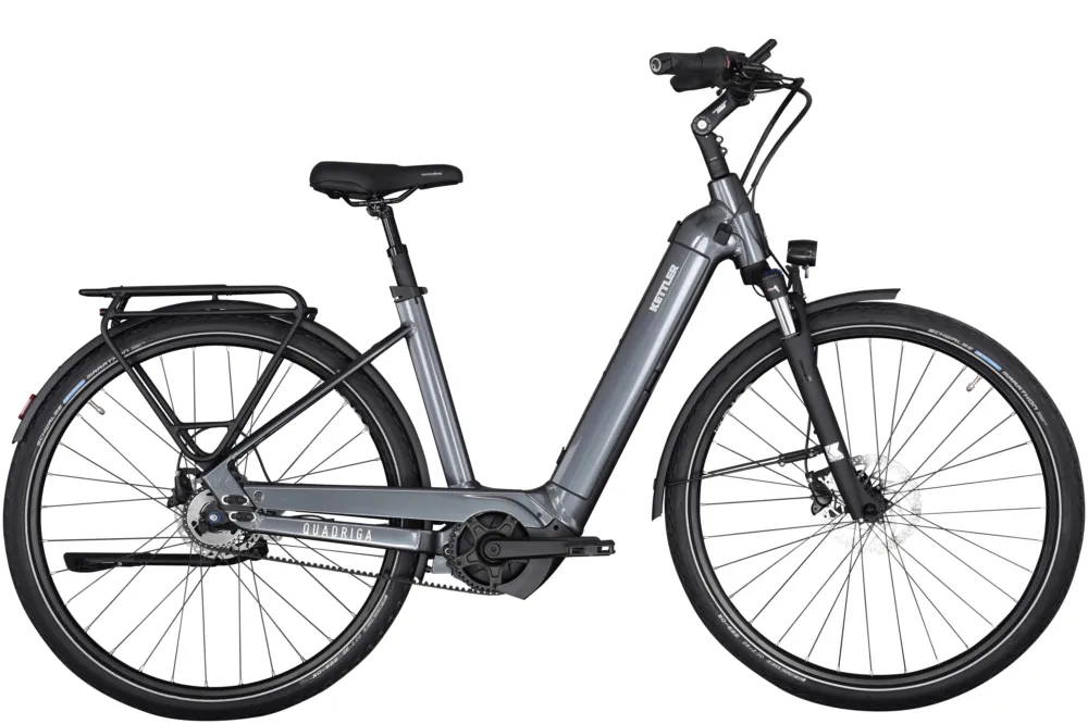 Kettler Quadriga P5 Belt RT - 625 Wh - 28 Zoll - Tiefeinsteiger - granite shiny - Größe 43 CM Schnäppchen