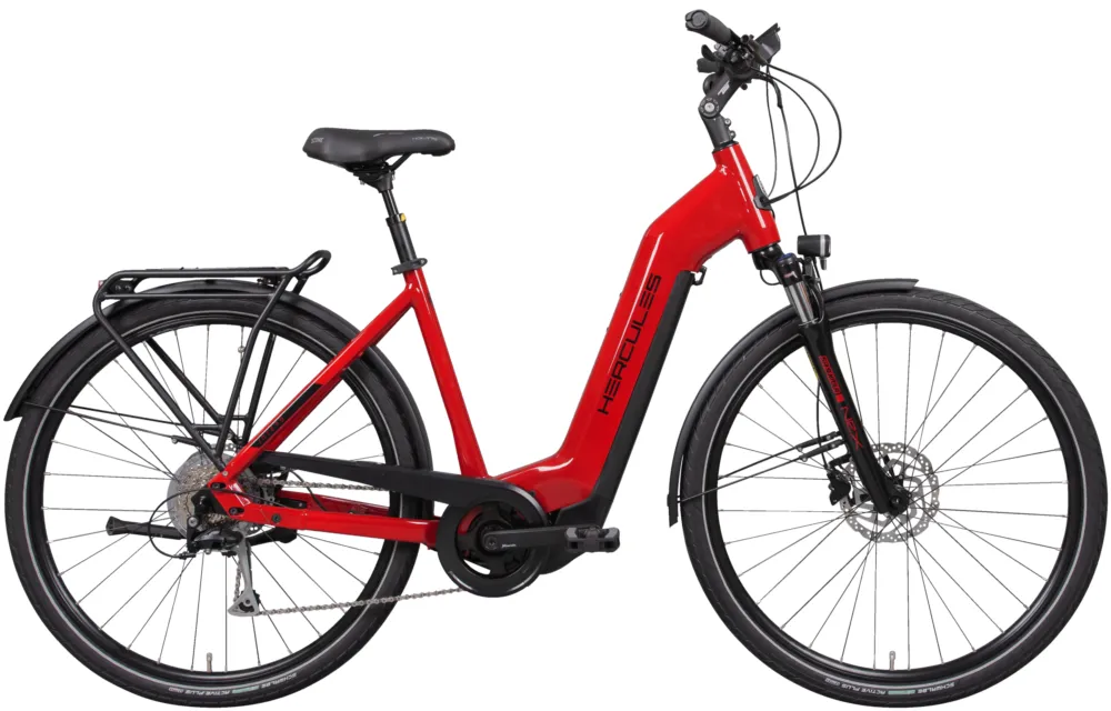 Letzte Chance Hercules Intero I-8 - 630 Wh - 28 Zoll - Tiefeinsteiger - Red Glossy - Größe 49 CM