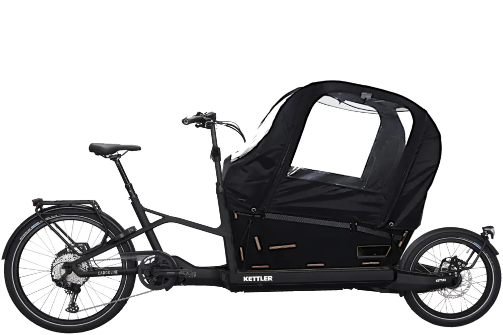 Kettler Cargoline FS 600 + Paket - 625 Wh - 26 Zoll - Long John - black matt - Größe 43 CM Echt