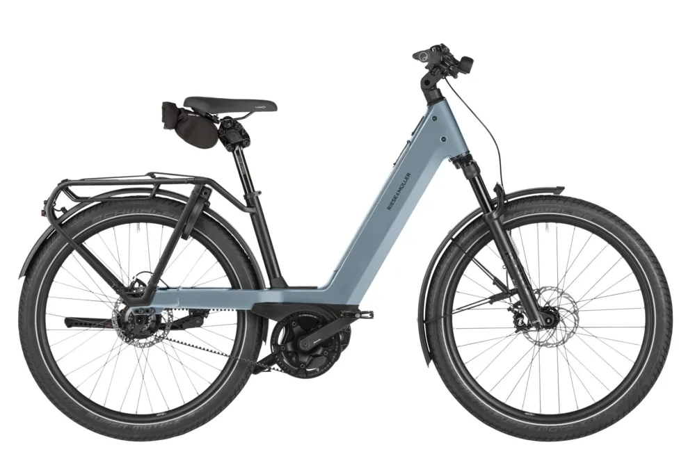 Riese und Müller Nevo5 rohloff - 800 Wh - 27,5 Zoll - Tiefeinsteiger - 2026 - ice-blue - Größe 55 CM Expressversand