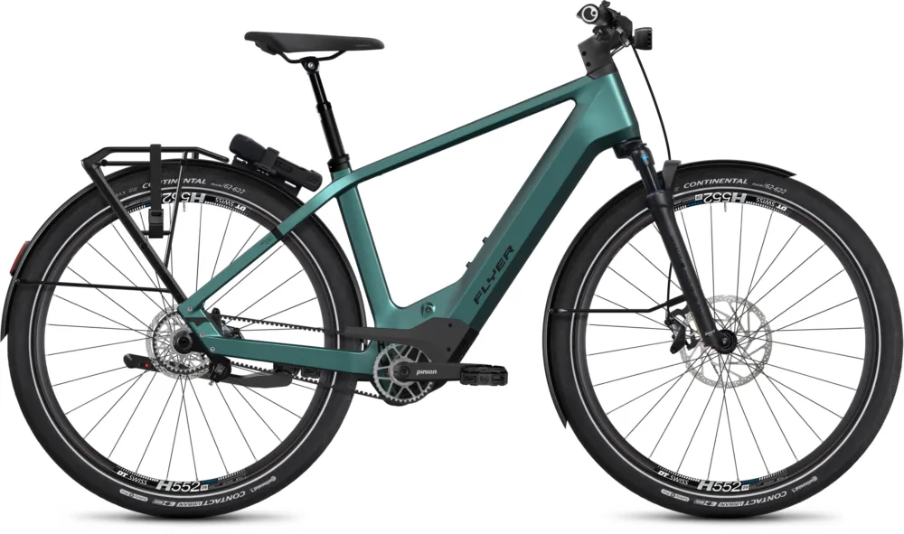 Sichere Zahlung Flyer G1 Upstreet TR:CF 7.63 - 700 Wh - 29 Zoll - Diamant - 2026 - Jasper Green Satin - Größe M
