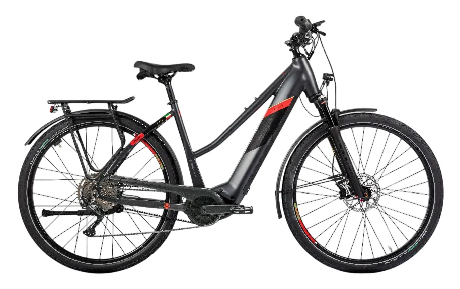 Billig Malaguti Carezza TRT 5.1 RD - 625 Wh - 28 Zoll - Trapez - Schwarz Rot - Größe S/45
