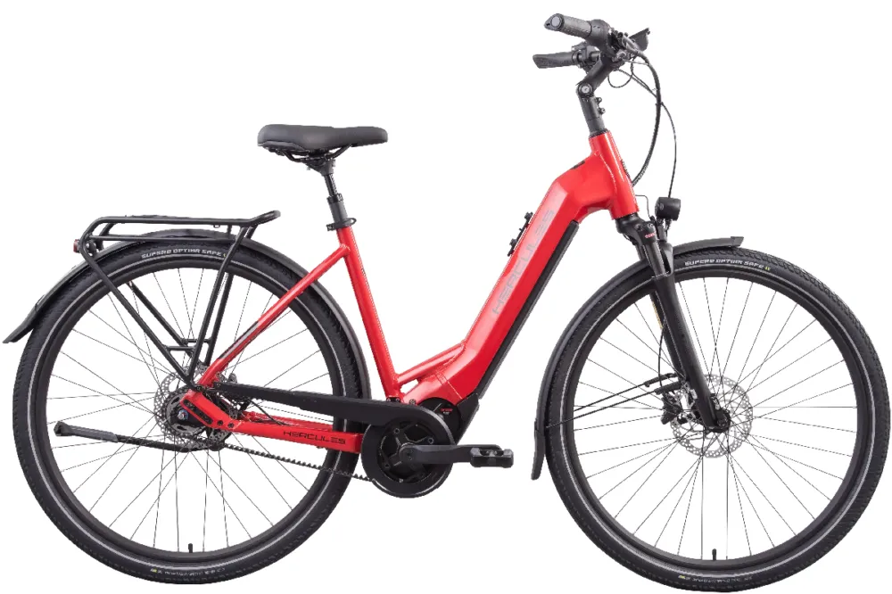 Wochenendangebot Hercules Pasero Comp I-F5 - 750 Wh - 28 Zoll - Tiefeinsteiger - Red Glossy - Größe 55 CM