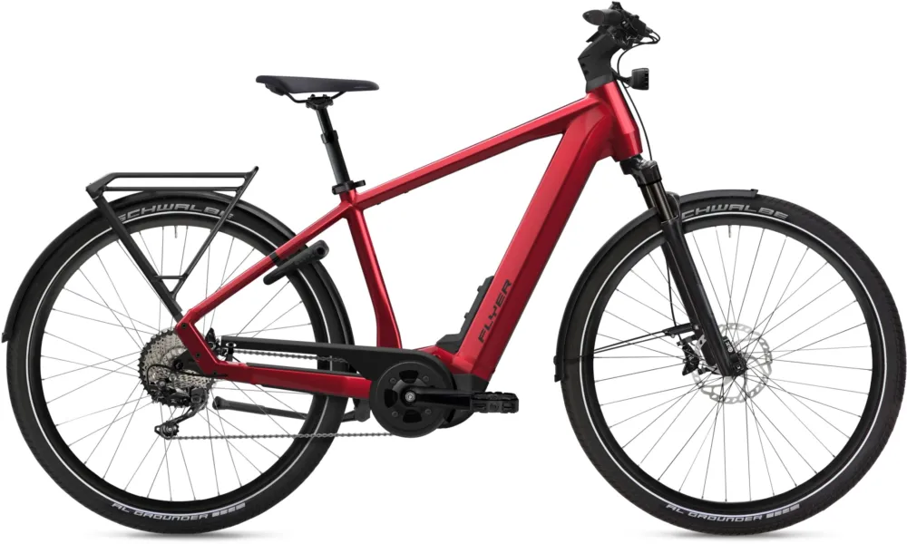 Neu Im Sortiment Flyer G1 Upstreet 7.10 - 750 Wh - 28 Zoll - Diamant - Mercury Red Gloss - Größe L