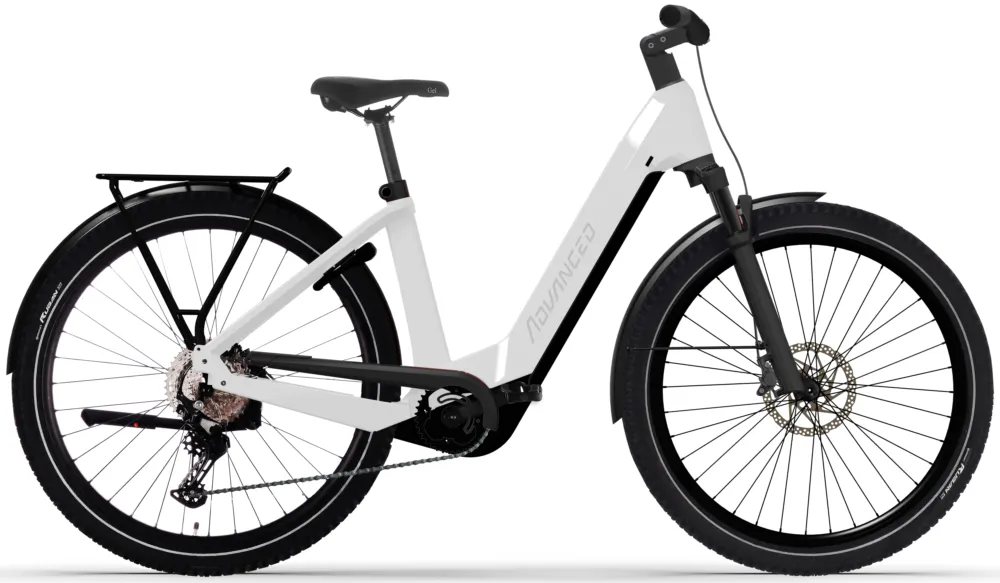 Advanced Reco One Wave - Deore - 750 Wh - 29 Zoll - Tiefeinsteiger - Raw White - Glossy - Größe 48 CM Finale Aktion