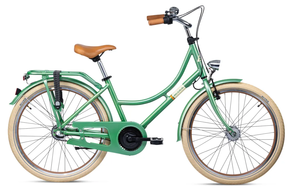 Schnäppchen S'cool chiX classic 24 3-Gang - 24 Zoll - Doppelrohr - green - Größe 38 CM