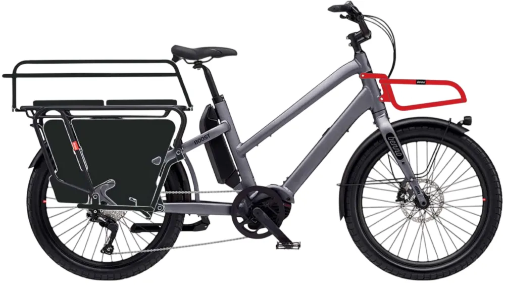 Garantierte Lieferung Benno Bikes Boost 10D + Family Package - 500 Wh - 24 Zoll - Longtail - Anthracite Gray - Größe One Size