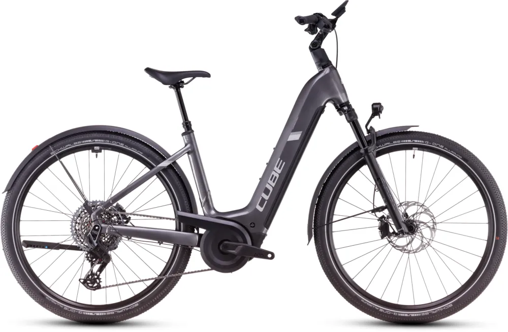 Cube Nuride Hybrid SLT 800 Allroad - 800 Wh - 28 Zoll - Tiefeinsteiger - graphite´n´fossil - Größe 50 CM Kostenloser Rückversand