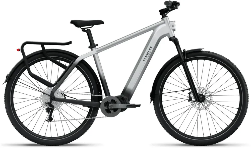 TENWAYS AGO X - 561 Wh - 29 Zoll - Diamant - 2026 - Starlight Silver - Größe 47 CM Echt