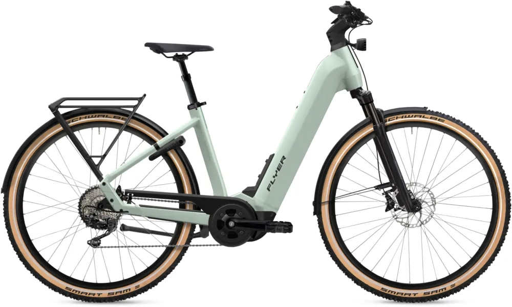 Flyer G1 Upstreet 7.12 XC - 750 Wh - 28 Zoll - Tiefeinsteiger - Frosty Sage Gloss - Größe L Markenprodukt