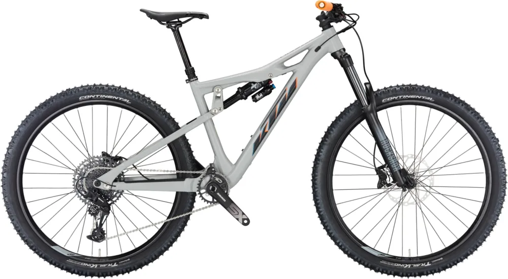 KTM Prowler 1964 - 28 Zoll - Fully - ultimate grey matt (black+orange+aqua) - Größe XL / 53 CM Schneller Versand