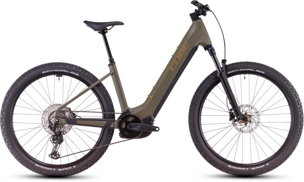 Cube Reaction Hybrid Pro 600 - 600 Wh - 27,5 Zoll - Tiefeinsteiger - dustyolive´n´gold - Größe XL Neue Ware