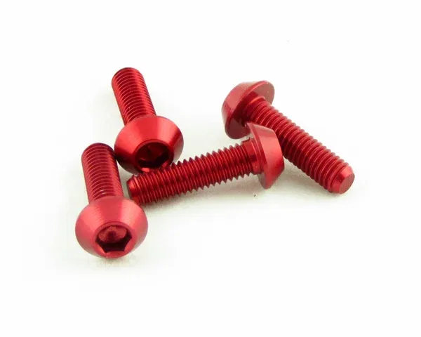Wochenendangebot Aluschrauben M6 x 22 | 4 Stk. Rot