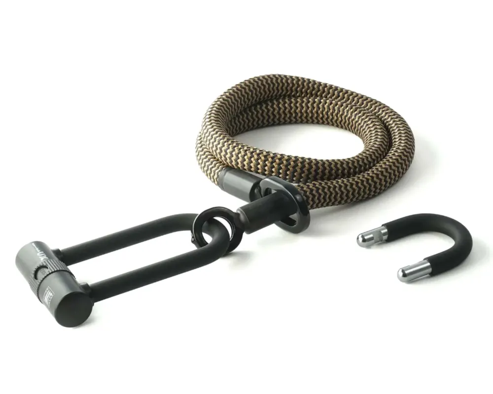 Tex-lock eyelet mit U/X-lock 100cm - Bügelschloss mit Textilseil | wild hemp Solange Der Vorrat Reicht
