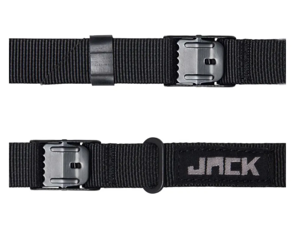 Zertifiziert Jack Straps Stiff 1400 x 20 mm (Paar) | black