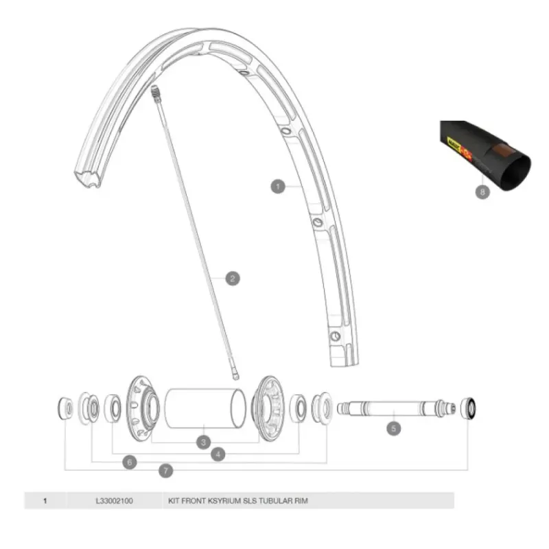 Neue Kollektion Mavic Ksyrium SLS Tubular Vorderradfelge refurbished - 700 - 28´´ 18H