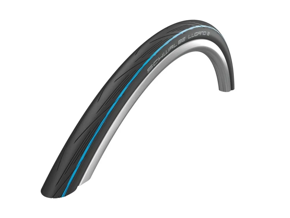 Schwalbe - Reifen Schwalbe Lugano II HS471 Draht 28Zoll700x25C 25-622sw/blau-Skin Act KG SIC Sonderangebot