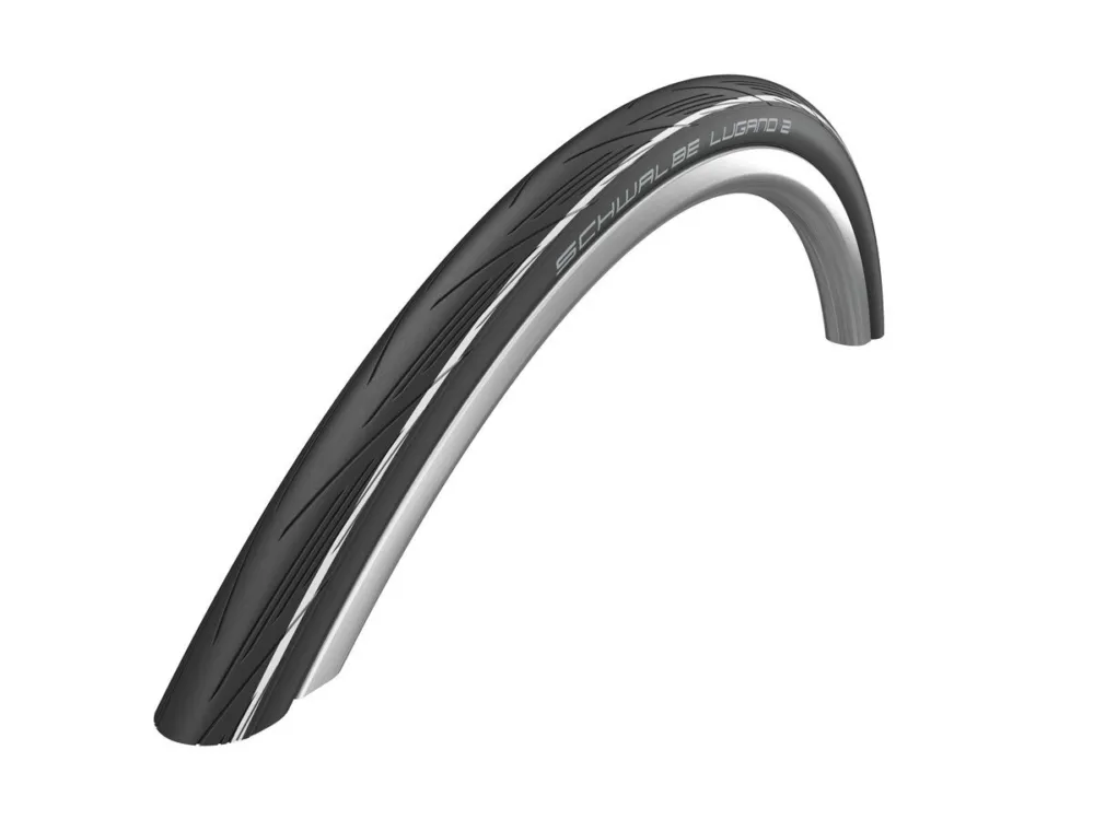 Schwalbe - Reifen Schwalbe Lugano II HS471 Draht 28Zoll700x25C 25-622sw/weiß-Skin Act KG SIC Bestpreis