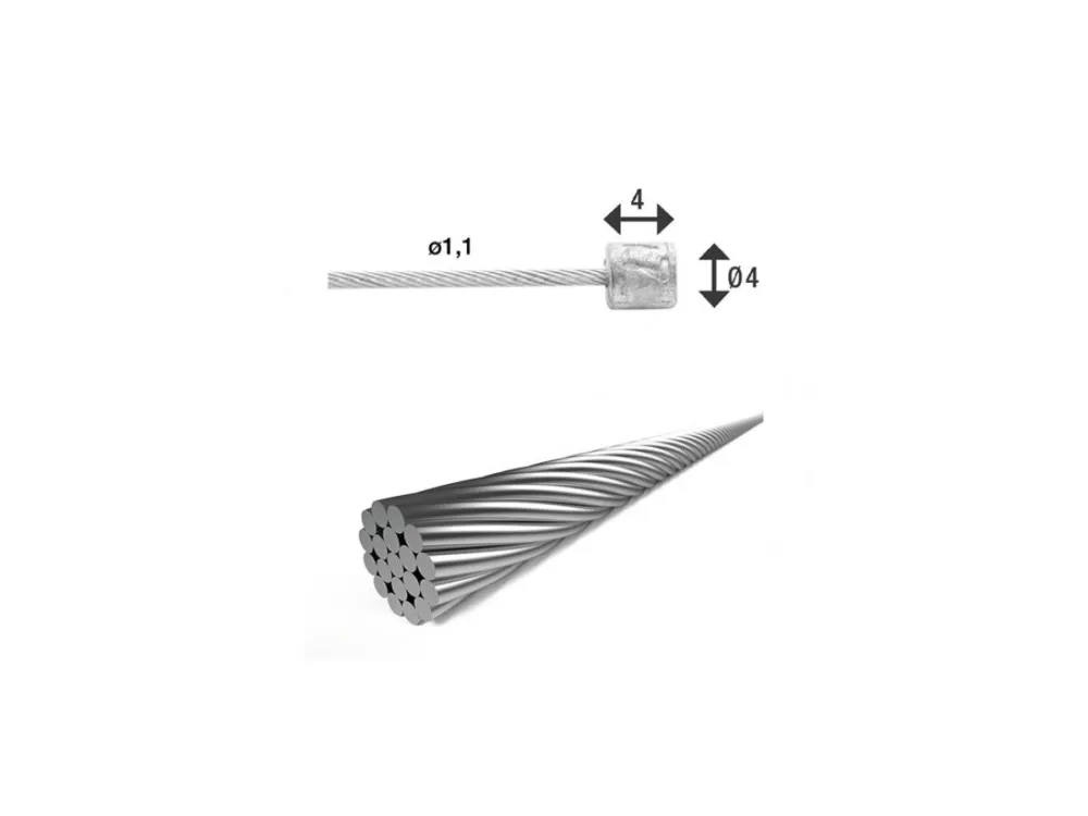 Beliebt XLC Schaltinnenzug Ø 1,1/ 3000mm 1 Nippel Ø4x4mm