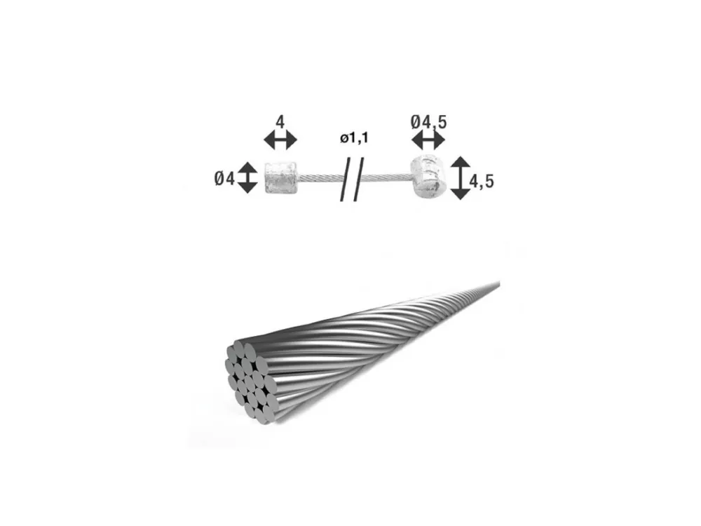 Direktkauf XLC Schaltinnenzug Ø1,1/2550mm Ø4x4mm und Ø4,5x4,5mm