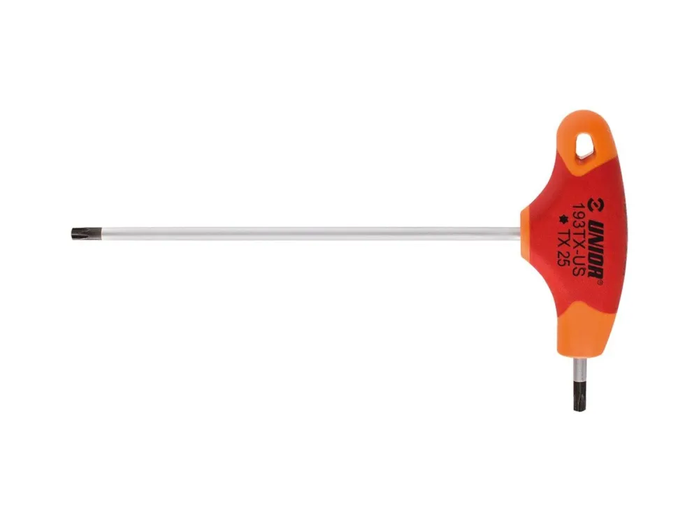 Unior - Stiftschlüssel Unior rot,TX-Profil und T-Griff TX 20,193TX-US Neue Kollektion