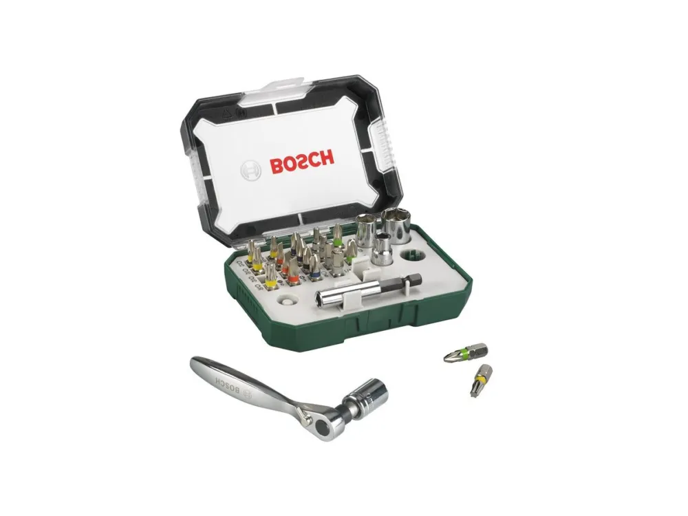 Mini Schrauberbit-und Ratschen-Set BOSCH 26-teilig, 19 Bits Neuheit