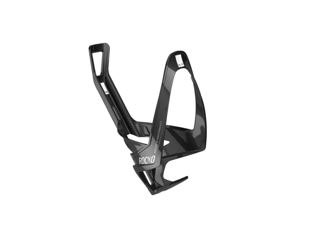 Elite - Trinkflaschenhalter Elite Rocko Carbon, schwarz glanz/weiß Echt