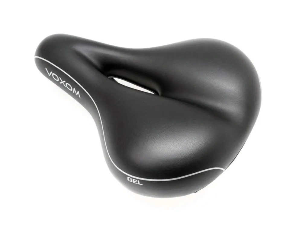 Voxom Sattel SaG1 schwarz, Gel Polsterung, Elastomer-Feder Neue Kollektion
