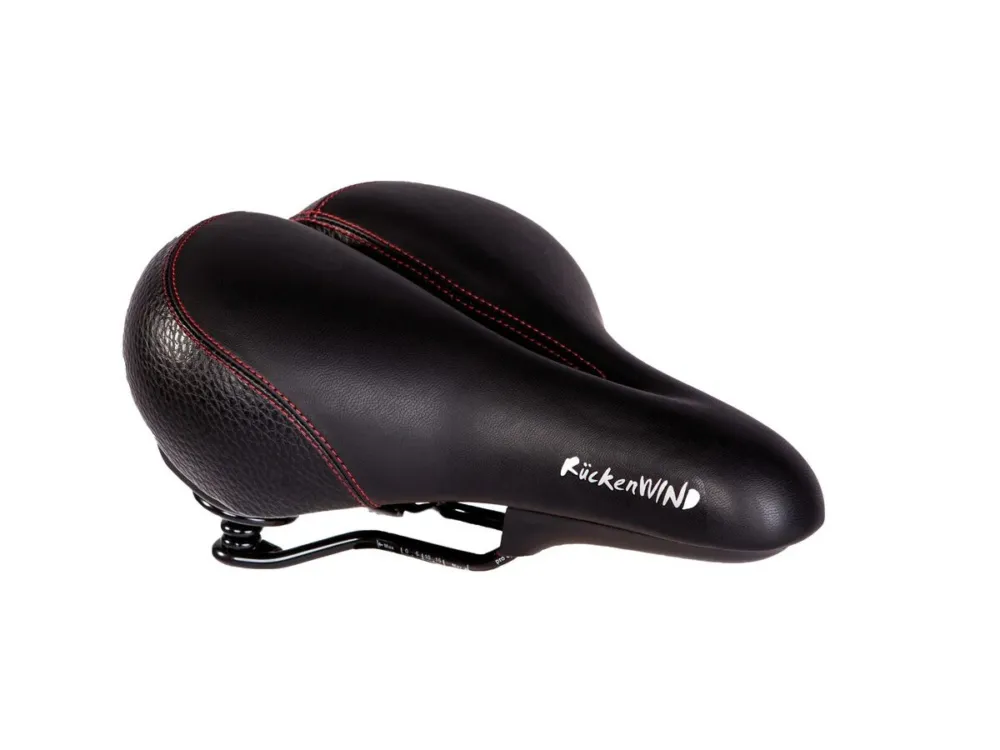 P&P Bequemsattel - Bequemsattel P&P Rückenwind 802 schwarz/rot, Unisex, 265x210mm, ca. 700g Markenware